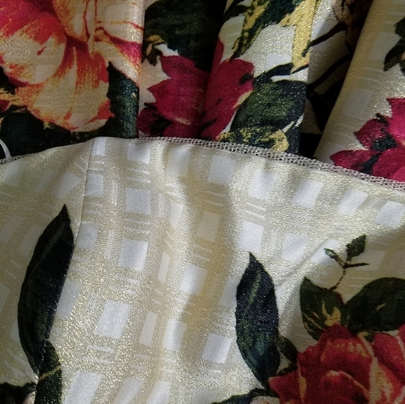 NWOT RSVP STRAPLESS METALLIC GOLD FITnFLARE 50s STYLE UNIQUE PROM DRESS - Picture 9 of 10